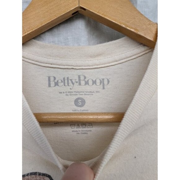 Betty Boop women's size small cowgirl t shirt off white short sleeve T10 - Picture 2 of 7